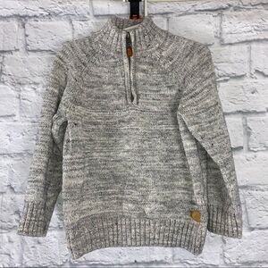 Label of graded goods quarter zip mock collar sweater little boys size 2-4y